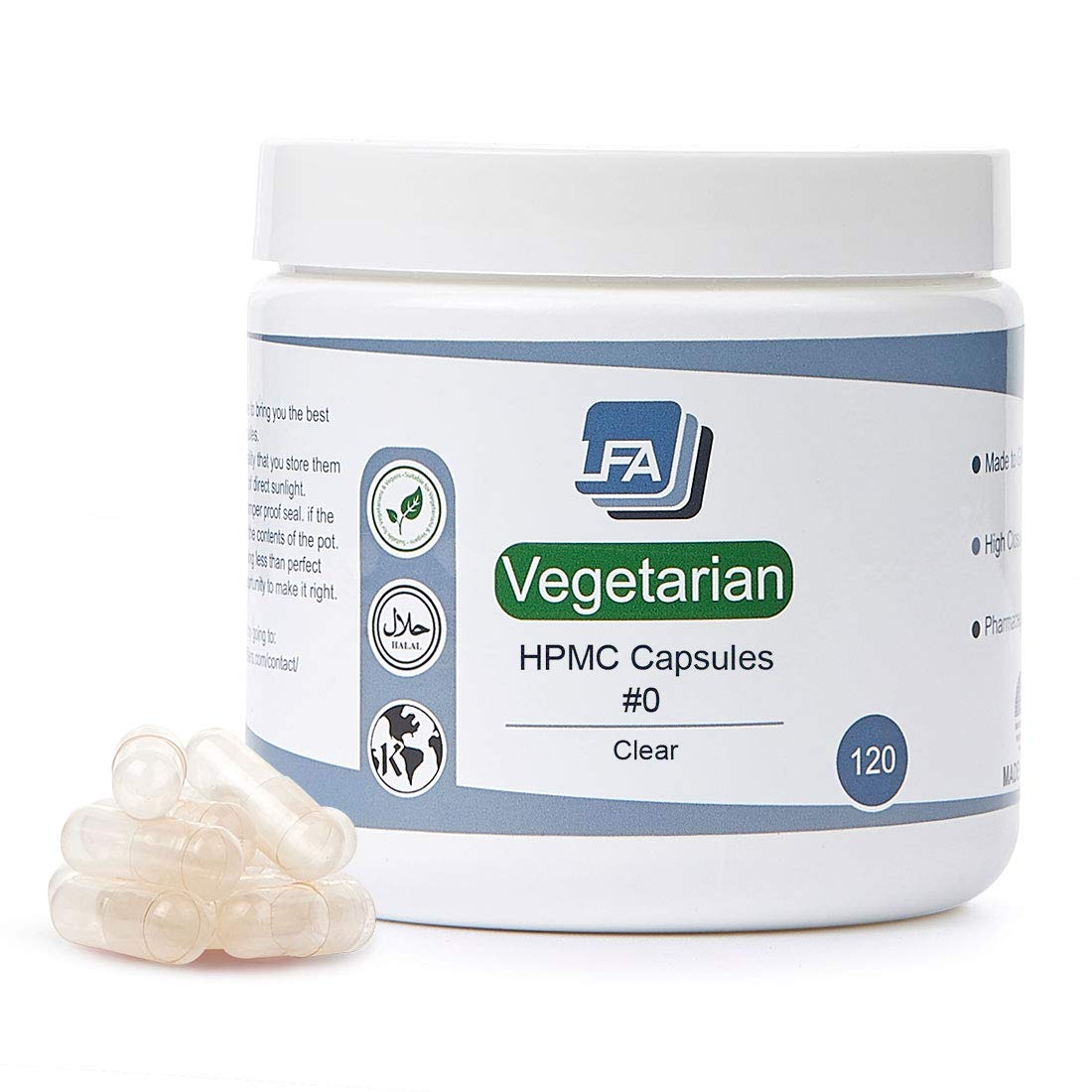 Capsules vides taille 0 LFA - paquet de 120 unités