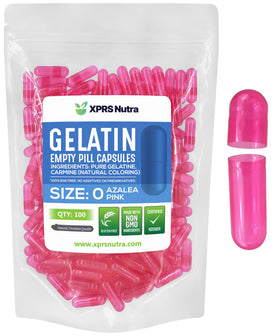 Capsules vides Taille 0 XPRS Nutra en gélatine, vue de face