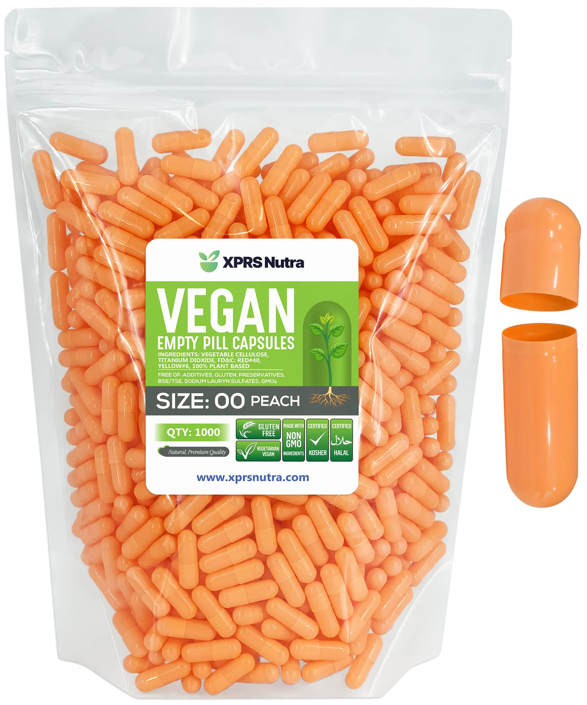 Capsules vides Taille 00 XPRS Nutra en gros, vue avant