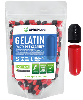 Capsules vides taille 1 XPRS Nutra, 100 unités dans l'emballage