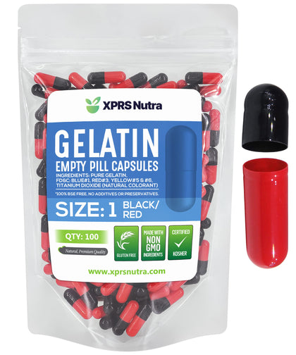 Capsules vides taille 1 XPRS Nutra, 100 unités dans l'emballage