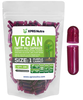 Capsules vides taille 1 XPRS Nutra, 100 unités, vue de face