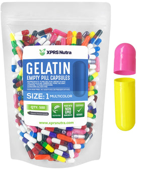 Capsules vides Taille 1 XPRS Nutra 500 unités, vue de face