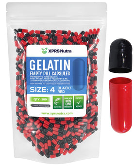 Capsules vides Taille 4 XPRS Nutra, 500 unités, vue de face