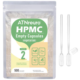 Capsules vides végétales ATNreuro, 500 unités en emballage