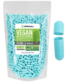 Capsules vides végétales Taille 1 XPRS Nutra en vue de face