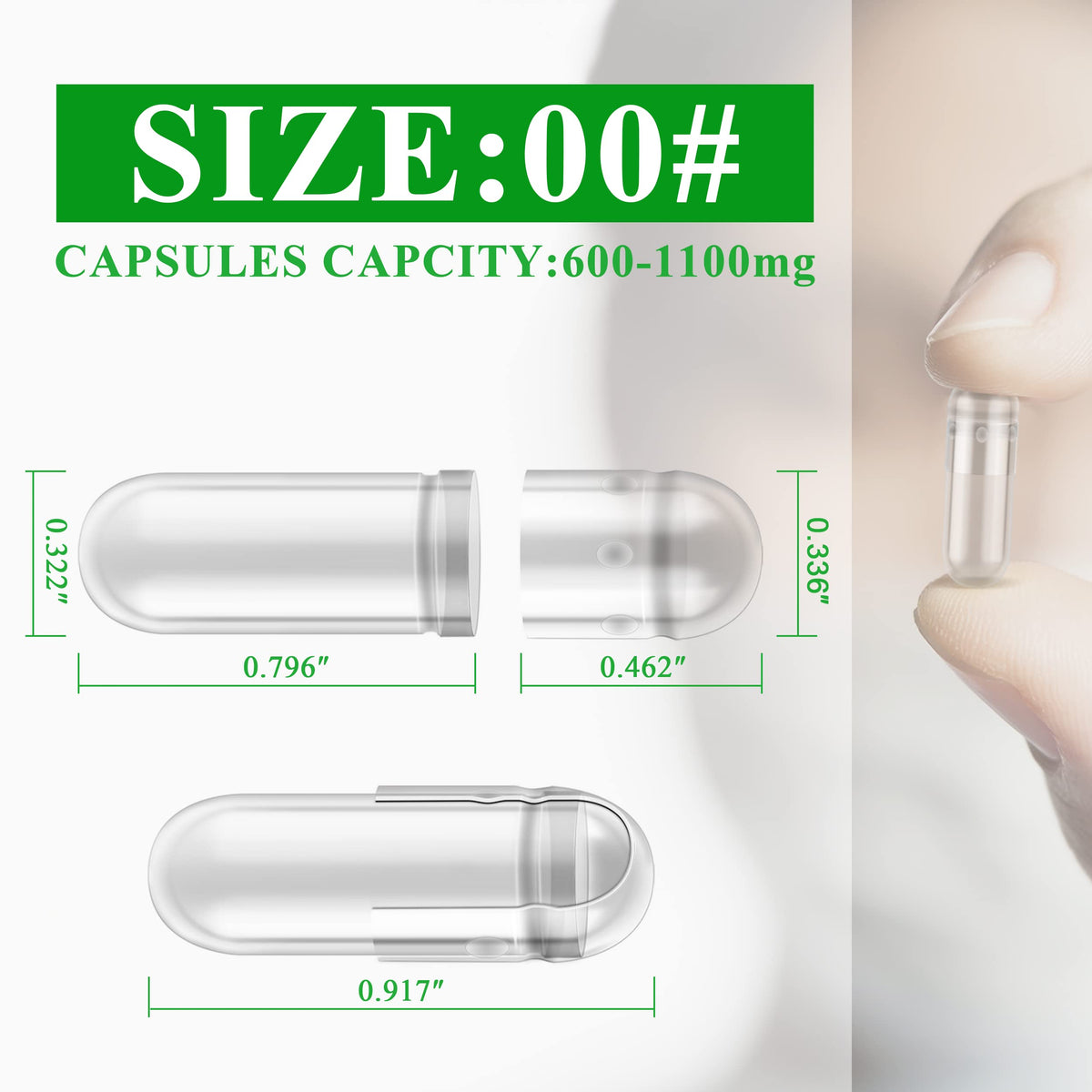 Capsules vides wananfu, faciles à remplir, en gros plan