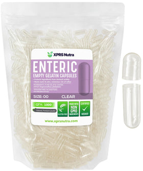 Capsules vides XPRS Nutra 00 transparentes, vue de face