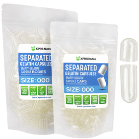 Capsules vides XPRS Nutra taille 000, paquet de 500 unités