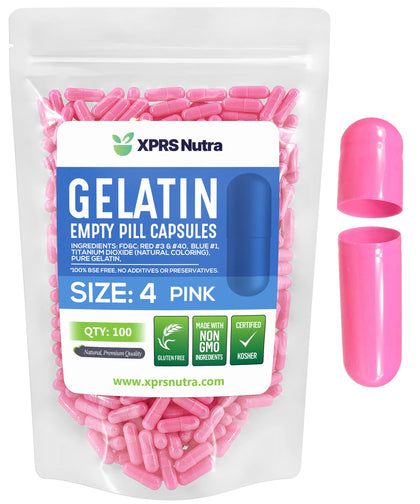 Capsules vides XPRS Nutra taille 4 - paquet de 100 unités
