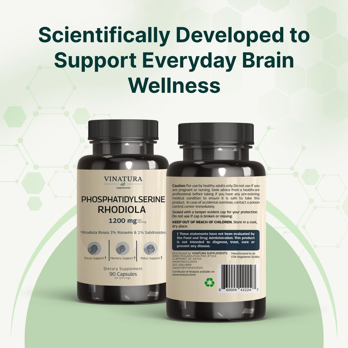 Capsules VINATURA avec Rhodiola Rosea pour un usage quotidien