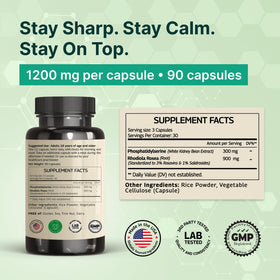 Capsules VINATURA Phosphatidylserine 1200mg avec Rhodiola Rosea
