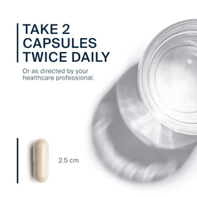 Capsules Vital Nutrients Genistein sur fond blanc