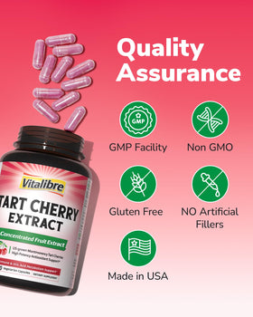 Capsules Vitalibre cerise acide tartrique sur un fond blanc
