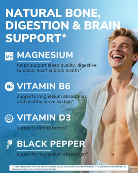 Capsules Vitalibre de Citrate de Magnésium sur fond blanc