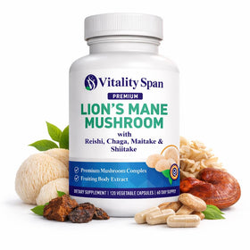 Capsules Vitality Span Lion's Mane prêtes à être consommées