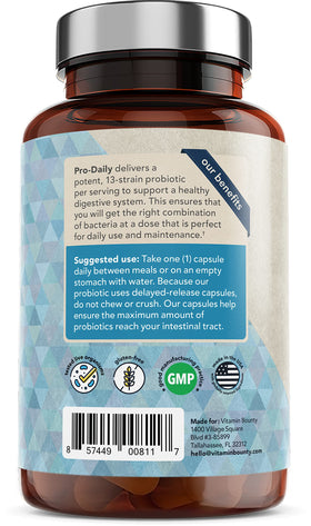 Capsules Vitamin Bounty Pro-Daily Probiotique dans une main
