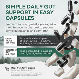 Capsules Wild Foods sur une surface en bois
