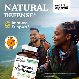 Capsules Wild & Organic de champignons, format végétalien