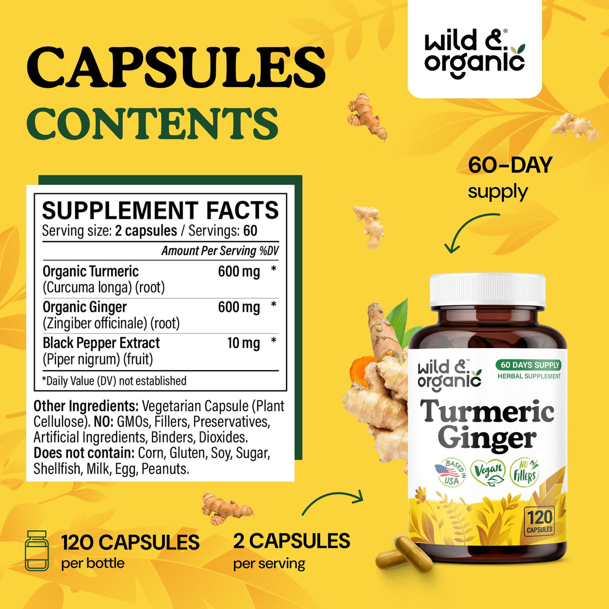 Capsules Wild & Organic sur fond blanc