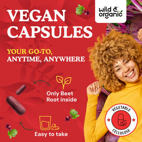 Capsules Wild & Organic sur un fond blanc