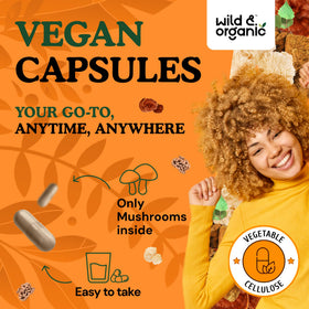 Capsules Wild & Organic sur une surface en bois