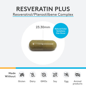 Capsules XYMOGEN Resveratin Plus sur fond blanc