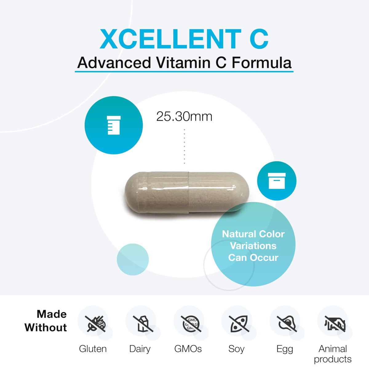 Capsules XYMOGEN Xcellent C sur fond blanc