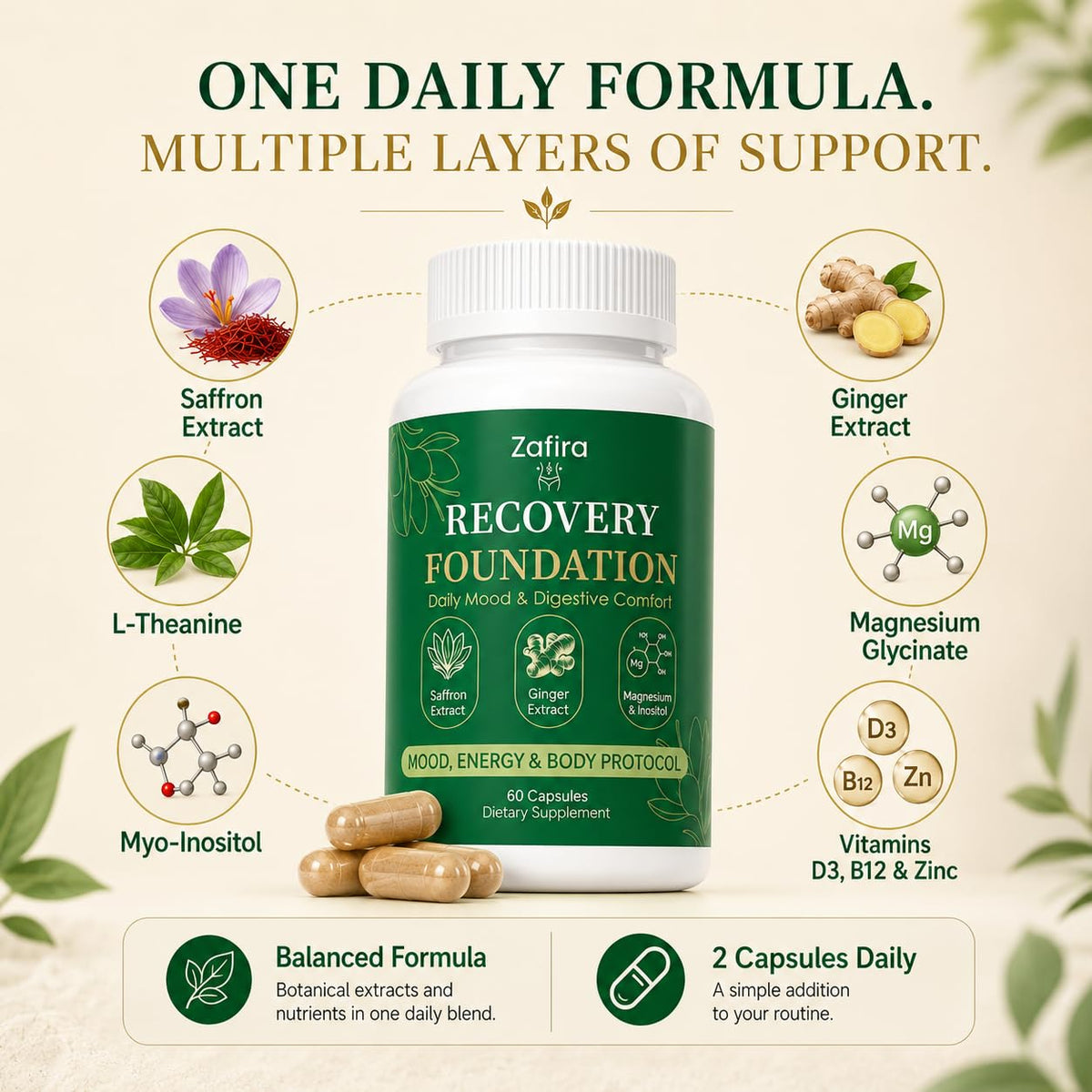 Capsules Zafira Organics de VSRSUKE en gros plan