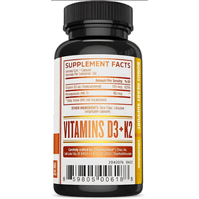 Capsules ZHOU D3 + K2 et soutien thyroïdien dans une main