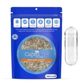 Capsuline Gélules Vides Taille 0 transparentes, vue de face