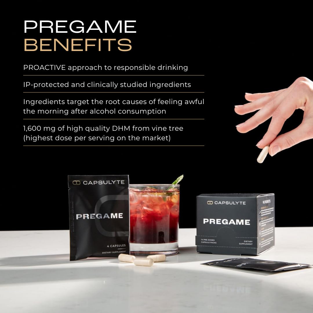 CAPSULYTE Pregame gélules avec un verre d'eau