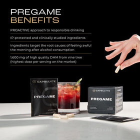 CAPSULYTE Pregame gélules avec un verre d'eau