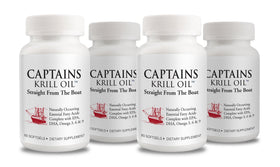 Captains Krill Oil 1000mg vue de face avec étiquette