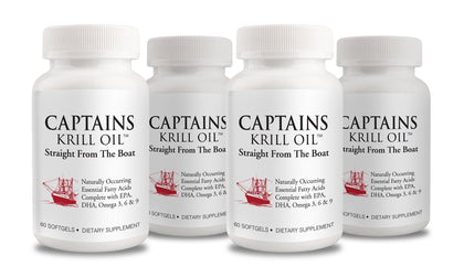 Captains Krill Oil 1000mg vue de face avec étiquette