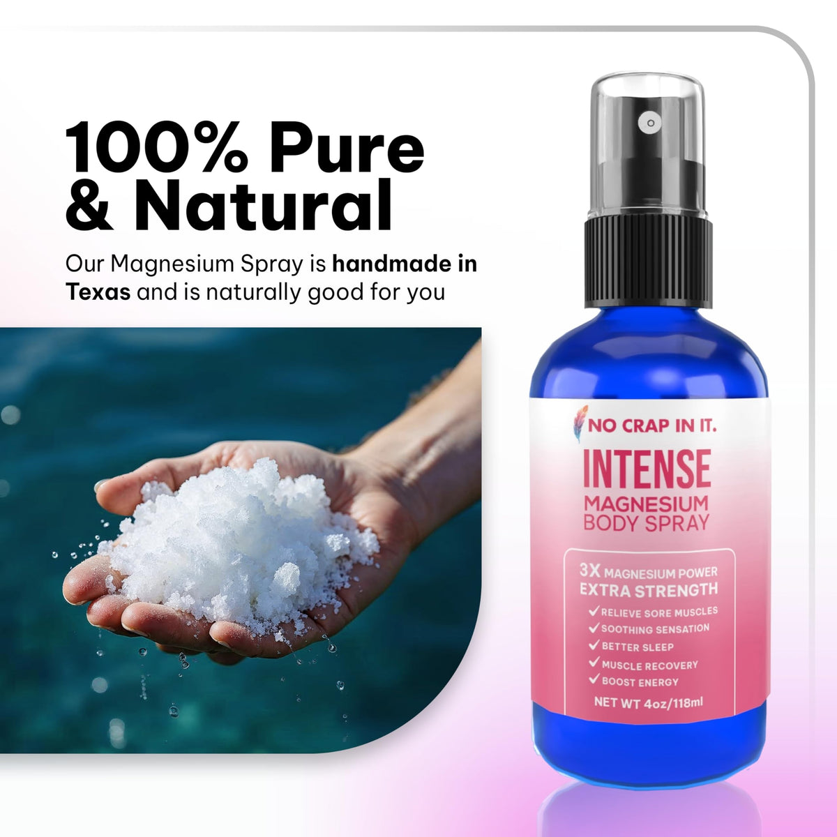 Caractéristiques du Spray de Magnésium Intense 4oz