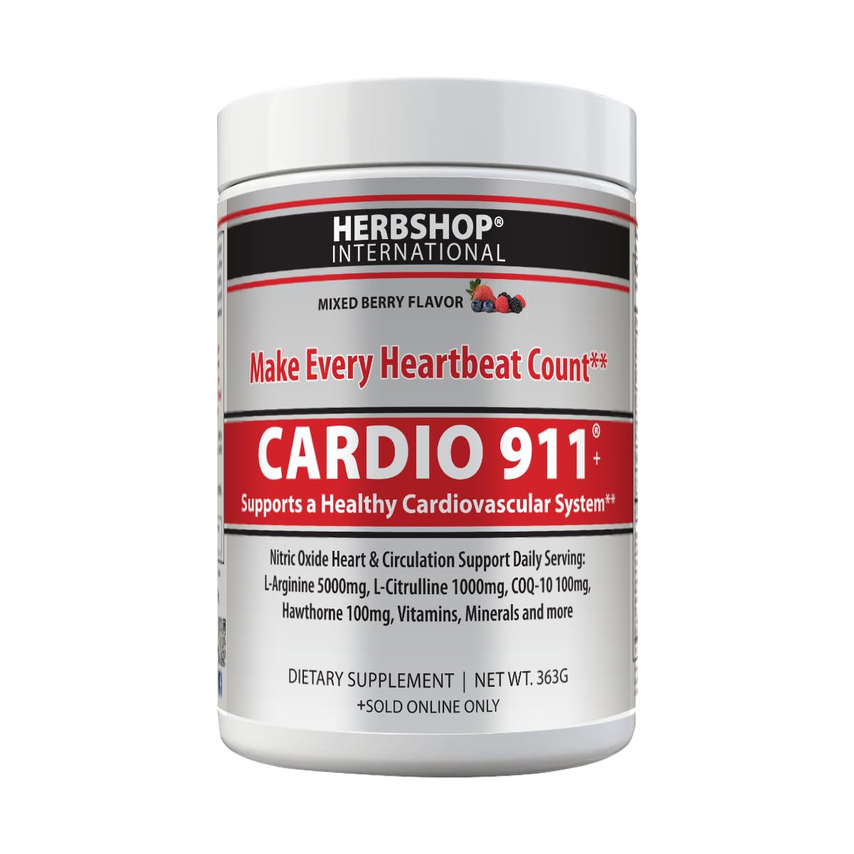 Cardio 911 L-Arginine 5000mg devant le pot