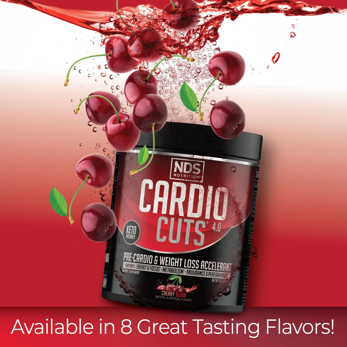 Cardio Cuts 4.0 Saveur Cherry Slush avec un shaker