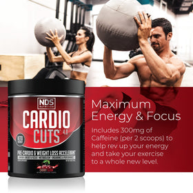 Cardio Cuts 4.0 Saveur Cherry Slush ingrédients listés sur l'étiquette