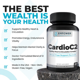 CardioC2 d'Empower Health Labs avec un fond naturel