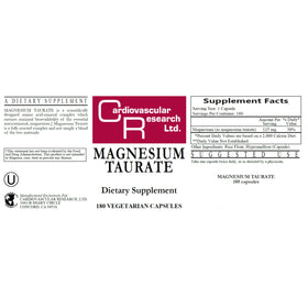Cardiovascular Research Magnésium Taurate 125 mg emballage sécurisé