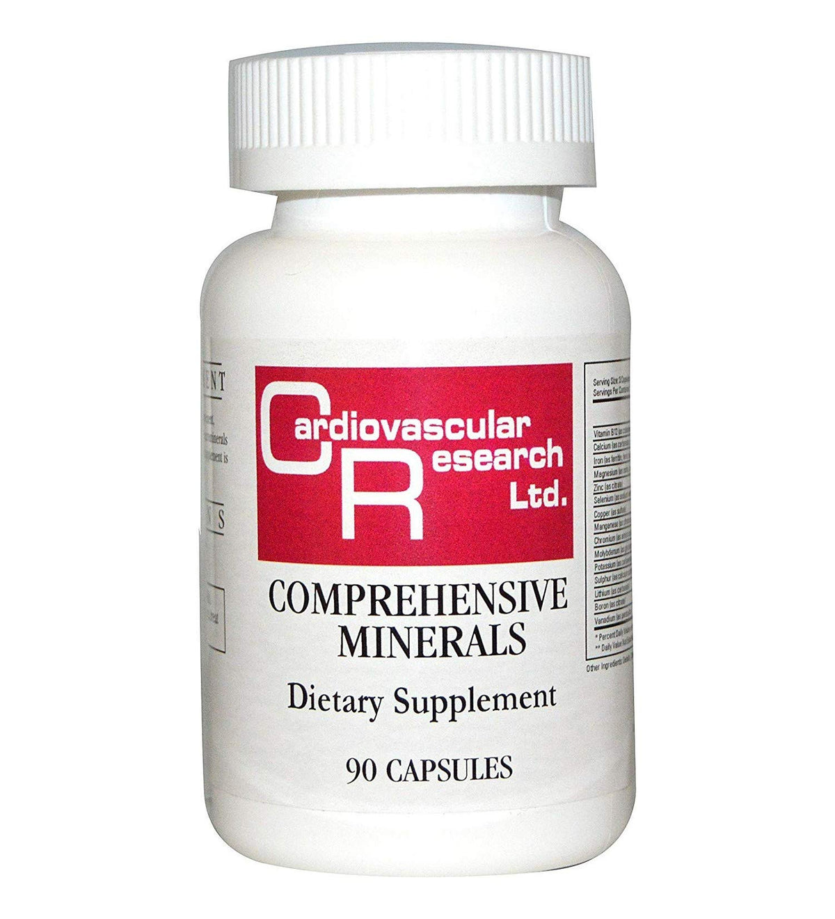 Cardiovascular Research Minéraux Complets 90 Capsules vue de face