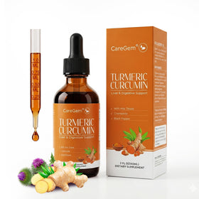 CareGem Gouttes Liquides Curcuma Curcumine 600mg vue de face