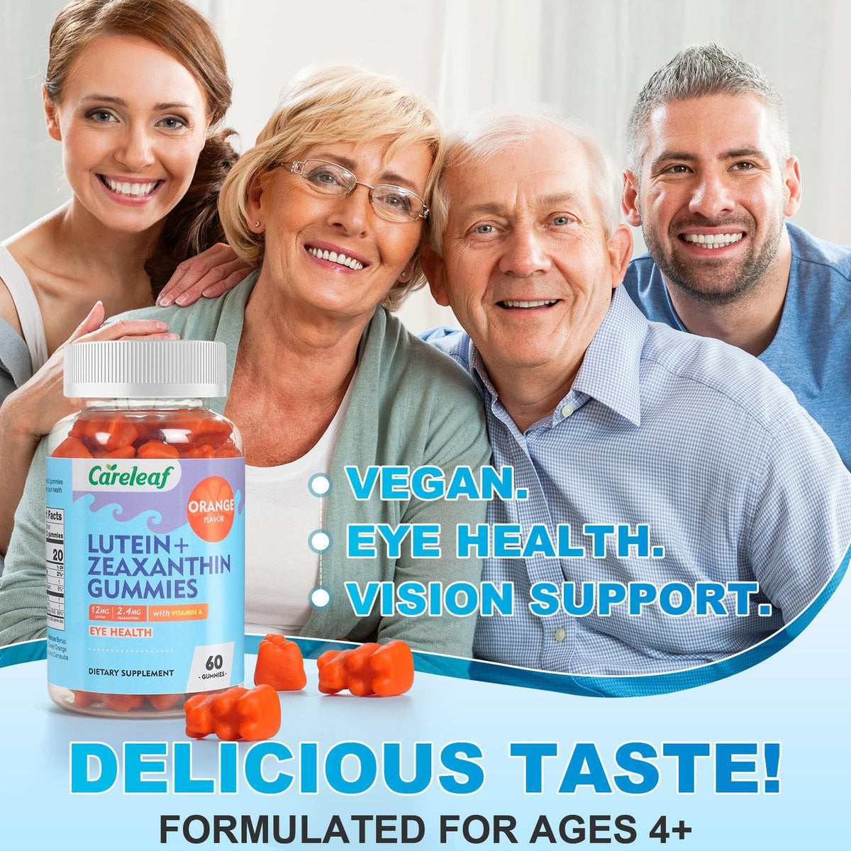 careleaf Gummies Luteine dans un packaging