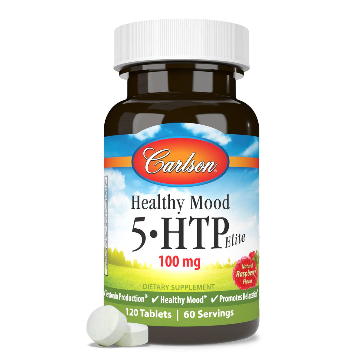 Carlson 5-HTP Elite Chewables avec fruits frais