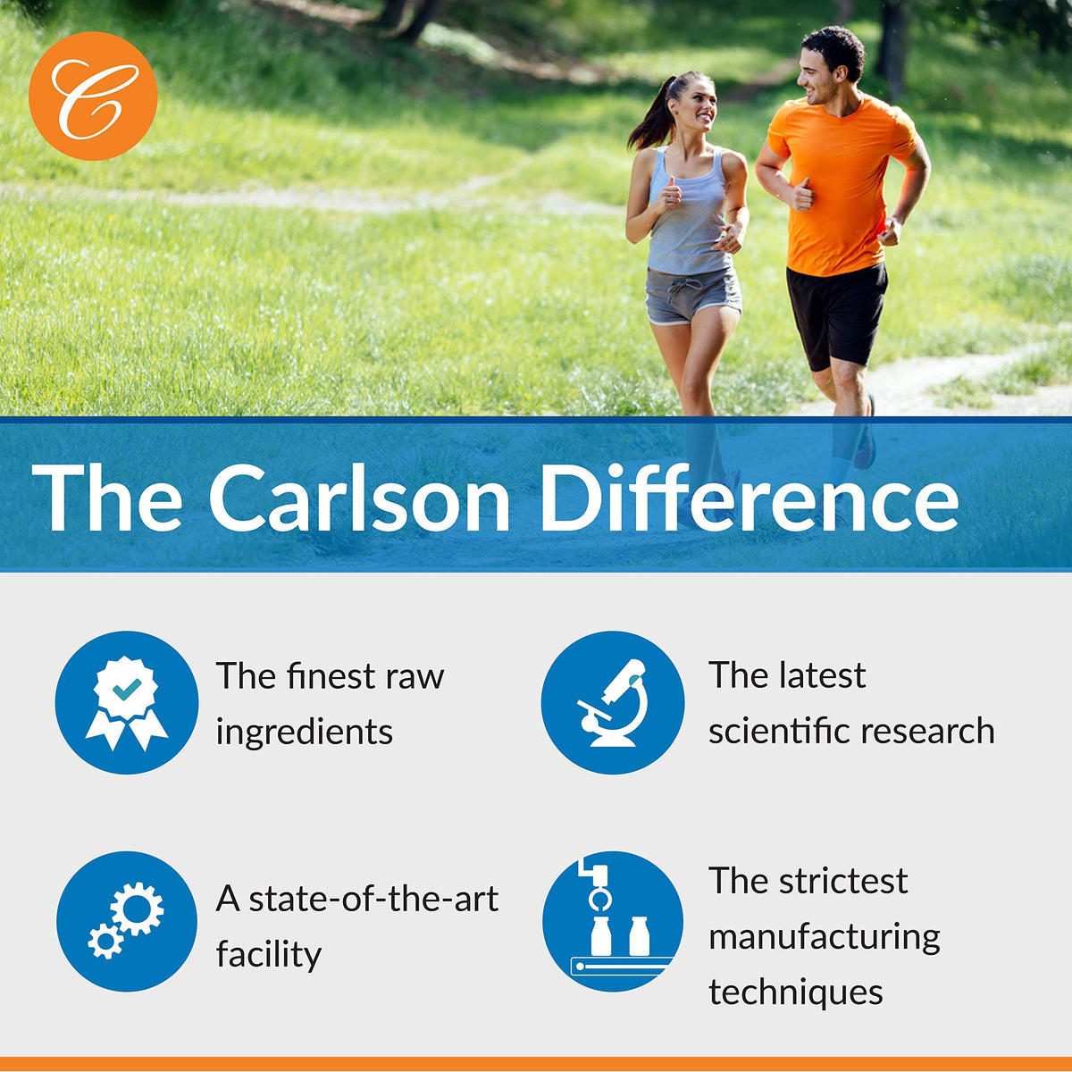Carlson A & D 100 gélules sur une table en bois