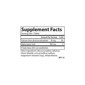 Carlson Acide Alpha-Lipoïque 300 mg comprimés sur table