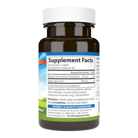 Carlson Acide Alpha-Lipoïque 300 mg tablette arrière