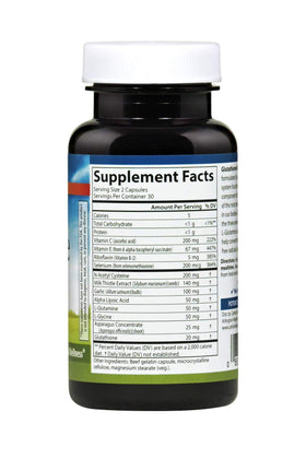 Carlson Alpha Lipoïque 60 Capsules - côté du flacon