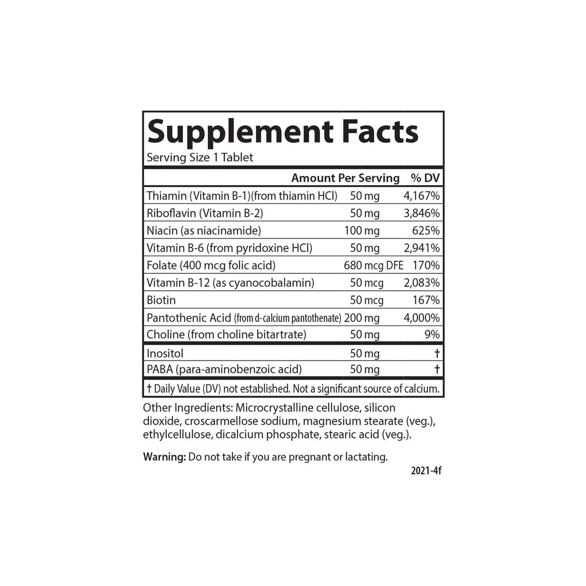 Carlson B Compleet 50 affiché avec d'autres vitamines